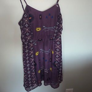 Purple Tribal Printed Dress